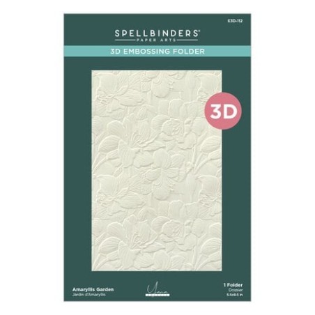 (E3D-112)Spellbinders Amaryllis Garden 3D Embossing Folder