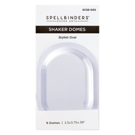 (SCSE-005)Spellbinders Stylish Oval Shaker Domes (6pcs)