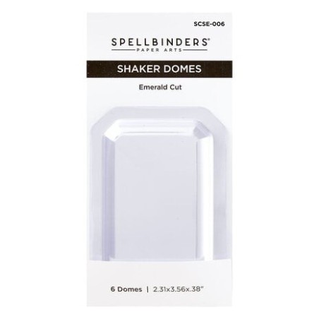 (SCSE-006)Spellbinders Emerald Cut Shaker Domes (6pcs)