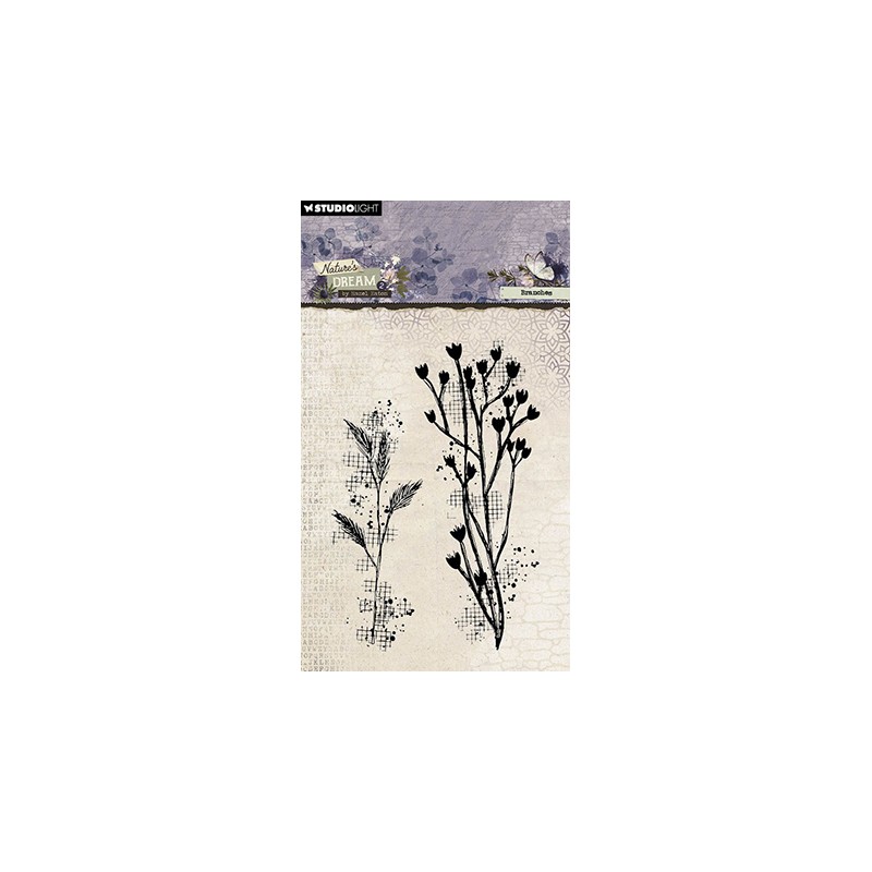 (HE-ND-STAMP719)Studio light Stamp  Branches Nature's Dream 2 nr.719