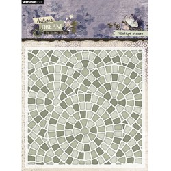 (HE-ND-EMB23)Studio Light embossing folder Vintage stones Nature's Dream 2 nr.23