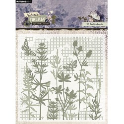 (HE-ND-EMB24)Studio Light embossing folder 3D Botanicals Nature's Dream 2 nr.24