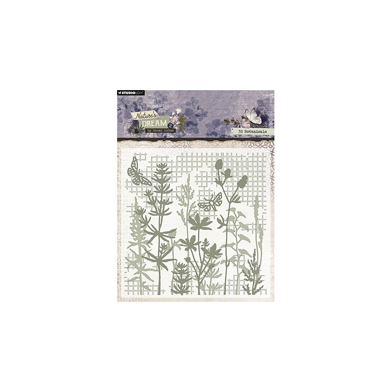 (HE-ND-EMB24)Studio Light embossing folder 3D Botanicals Nature's Dream 2 nr.24