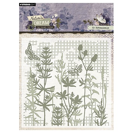 (HE-ND-EMB24)Studio Light embossing folder 3D Botanicals Nature's Dream 2 nr.24