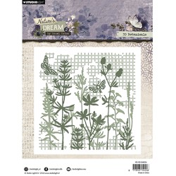 (HE-ND-EMB24)Studio Light embossing folder 3D Botanicals Nature's Dream 2 nr.24