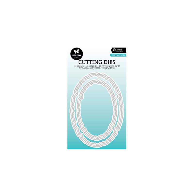 (SL-ES-CD915)Studio Light SL Cutting Die Torn edge ovals Essentials nr.915