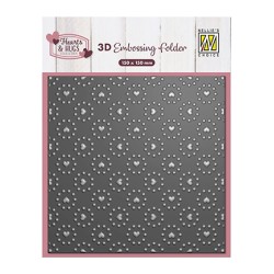 (EF3D103)Nellie's Choice Embossing Hearts & Dots