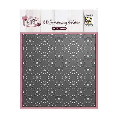 (EF3D103)Nellie's Choice Embossing Hearts & Dots