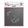 (EF3D104)Nellie's Choice Embossing Flower Heart