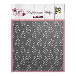 (EF3D105)Nellie's Choice Embossing Heart Branches