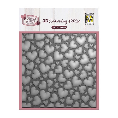 (EF3D106)Nellie's Choice Embossing Pop Up Hearts