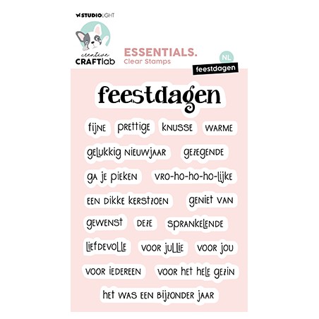 (CCL-ES-STAMP755)Studio light Clear stamp  NL Feestdagen Essentials nr.755