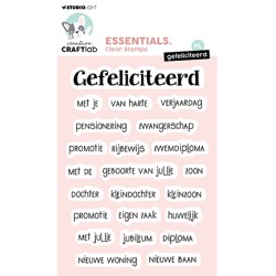 (CCL-ES-STAMP756)Studio light Clear stamp  NL Gefeliciteerd Essentials nr.756