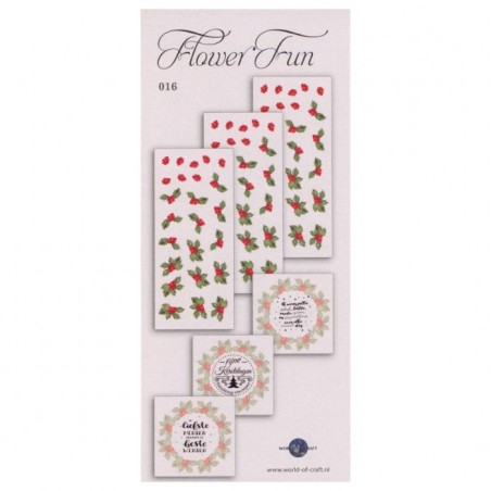 (WOCFF16)Flower Fun serie 016 kerst tekst