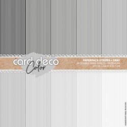 (CDCPPA413005)Card Deco Color Paperpack - Stripes - Gray - A4