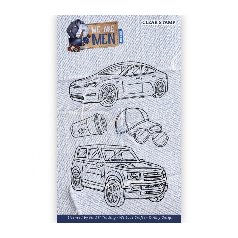 (ADCS10087)Clear Stamps - Amy Design - We Are Men - Cars