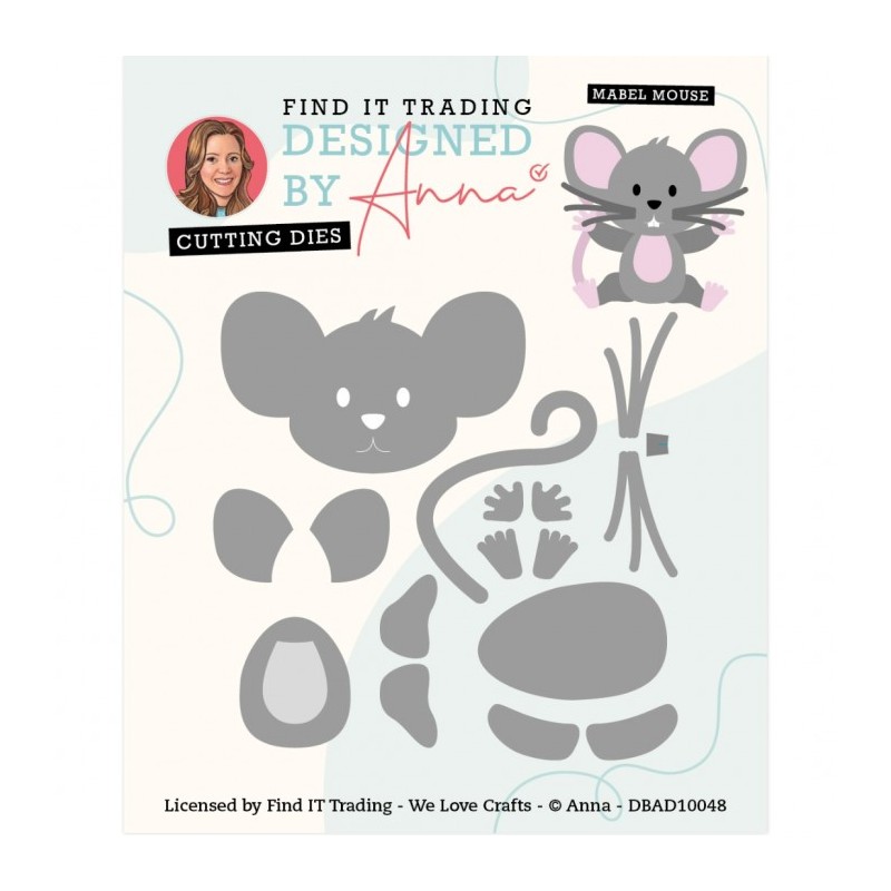 (DBAD10048)Designed by Anna - Mix and Match Cutting Dies - Mabel Mouse