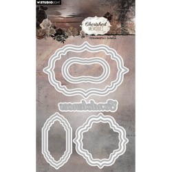 (SL-CM-CD944)Studio Light Cutting Die Ornamental labels Cherished Memories nr.944