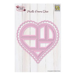 (MFD168)Nellie's shape dies Postal Stamps Heart