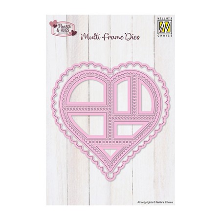 (MFD168)Nellie's shape dies Postal Stamps Heart