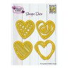 (SD336)Nellie's shape dies Doodle Hearts