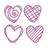 (SD336)Nellie's shape dies Doodle Hearts