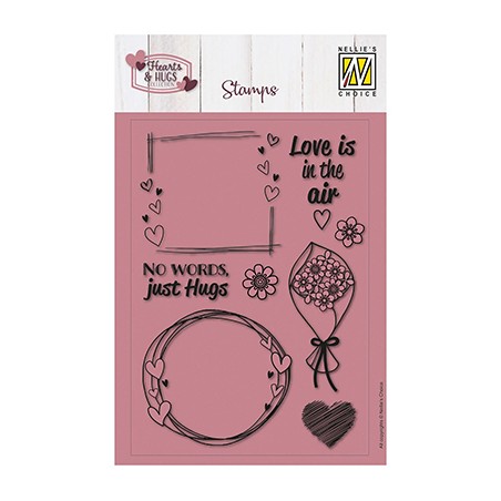 (NSCS022)Nellie`s Choice Clearstamp - No Words, Just Hugs