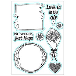 (NSCS022)Nellie`s Choice Clearstamp - No Words, Just Hugs