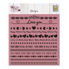 (NSCS023)Nellie`s Choice Clearstamp - Strips Love & Hugs