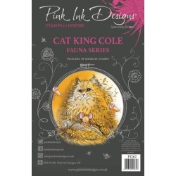 (PI262)Pink Ink Designs Cat King Cole A5 Clear Stamps