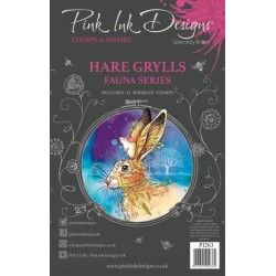 (PI263)Pink Ink Designs Hare Grylls A5 Clear Stamps