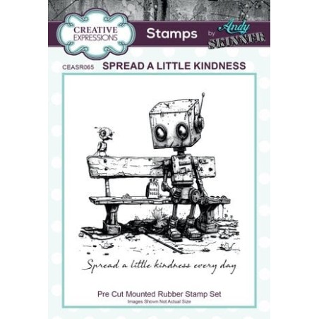 (CEASR065)Creative Expressions Andy Skinner Pre-Cut Rubber Stamp Botology Spread A Little Kindness