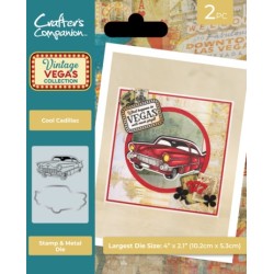 (VV-STD-COCA)Crafter's Companion Vintage Vegas Stamp & Die Cool Cadillac