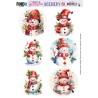 (BBSC10065)Scenery Push out - Berries Beauties - Snowmen - Round