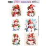 (BBSC10066)Scenery Push out - Berries Beauties - Snowmen - Square