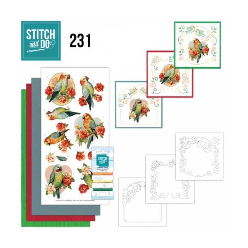 (STDO231)Stitch and Do 231 - Romantic Parakeet