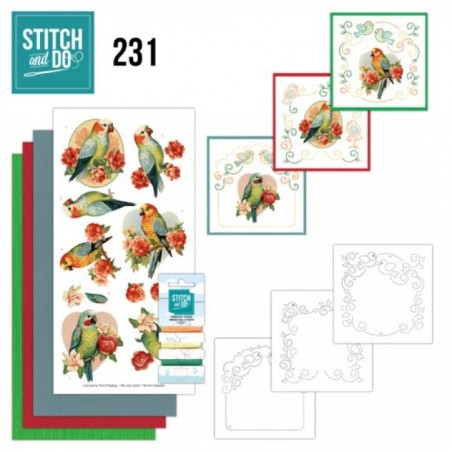 (STDO231)Stitch and Do 231 - Romantic Parakeet