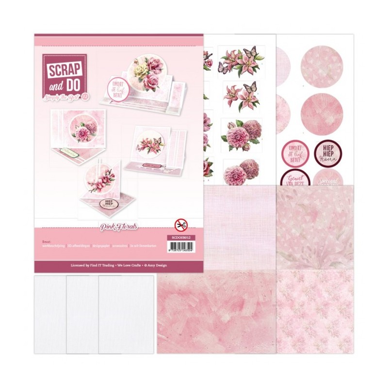 (SCDOSB012)Scrap and Do Simply the Best - Amy Design - Pink Florals