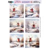 (BBSC10070)Scenery Push out - Berries Beauties - Winter Landscape - Square