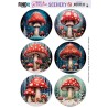 (BBSC10071)Scenery Push out - Berries Beauties - Mushroom - Round