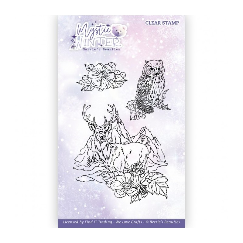 (BBCS10018)Clear Stamps - Berries Beauties - Mystic Winter - Deer